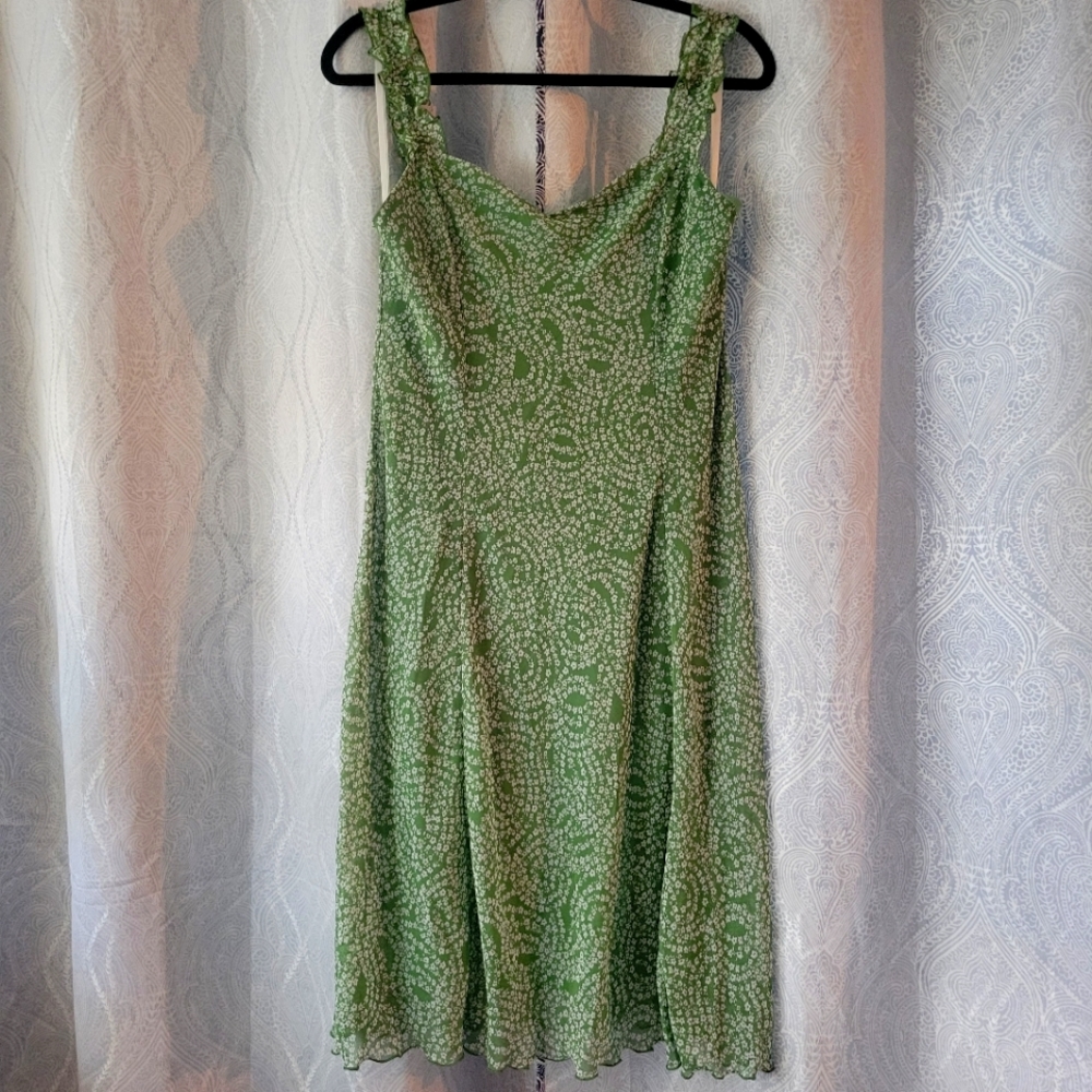 Dress Barn green floral dress